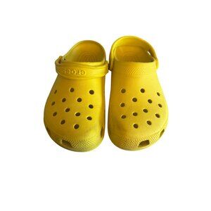 Crocs Classic Yellow Clogs For Women Size W10 M8 Lightweight Comfort Casual